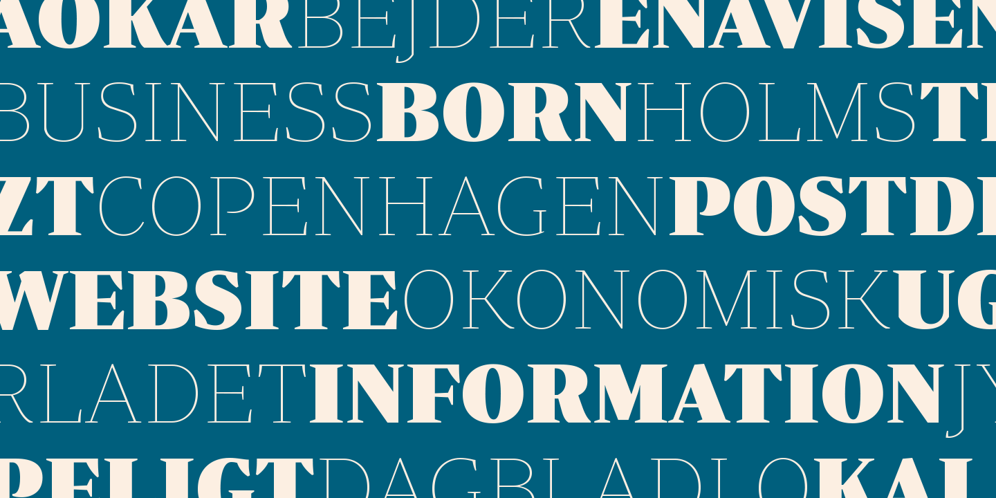 Beispiel einer Periodico Display Ultra Light Italic-Schriftart